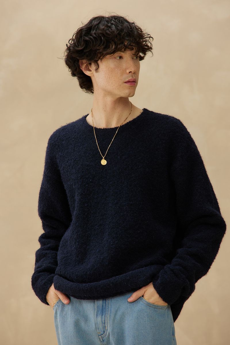 Textured Knit Crew