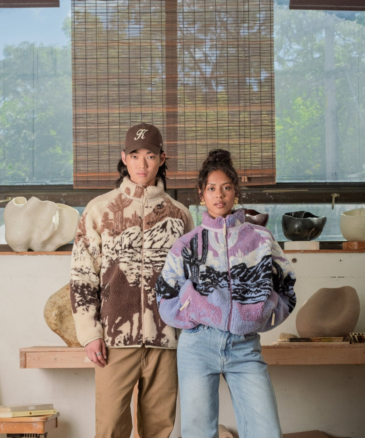 Unisex Printed Sherpa Fleece