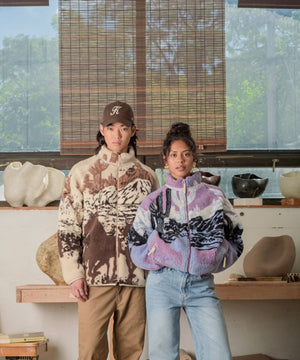 Unisex Printed Sherpa Fleece