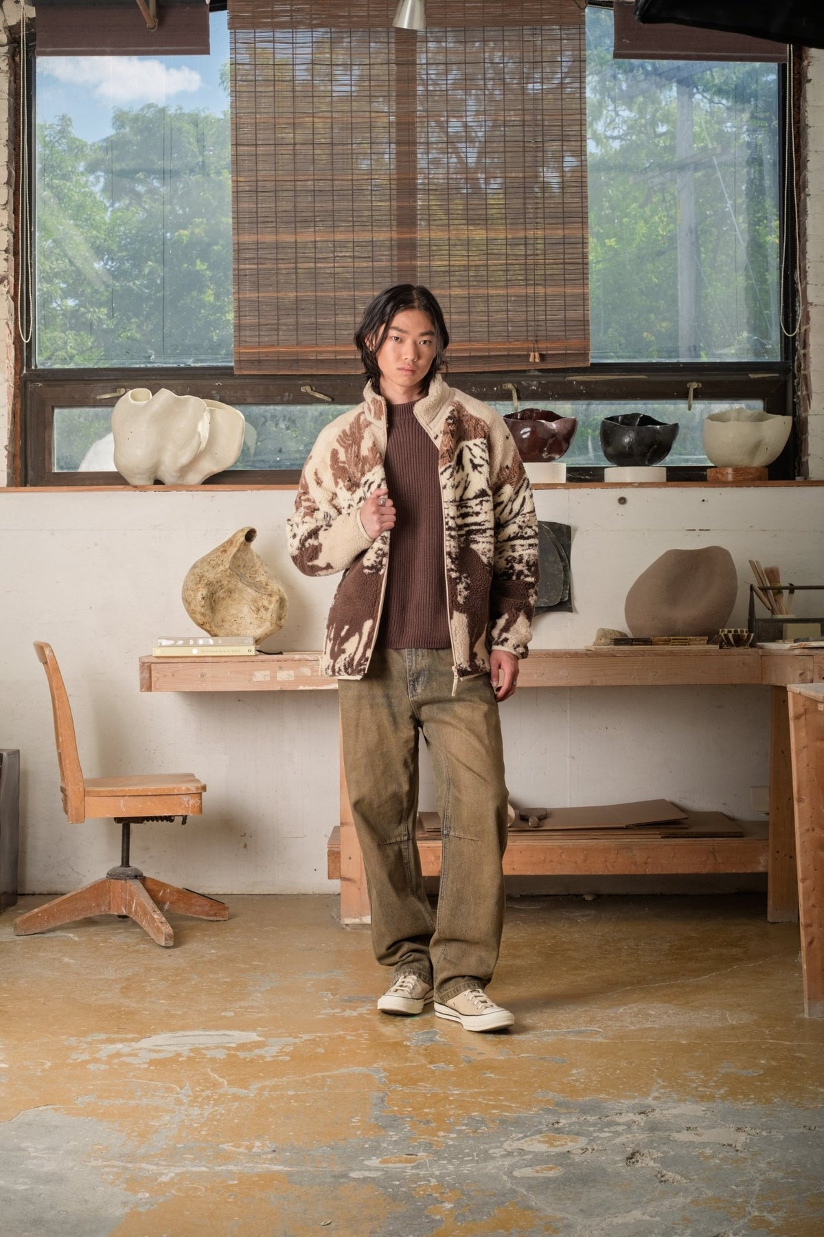 Unisex Printed Sherpa Fleece