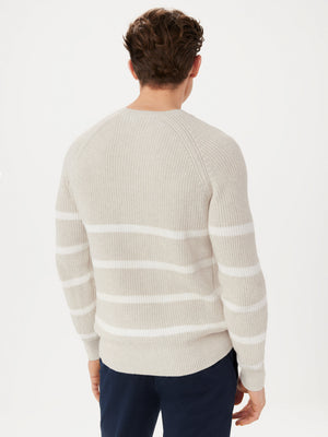 Striped Cotton Ribbed Sweater