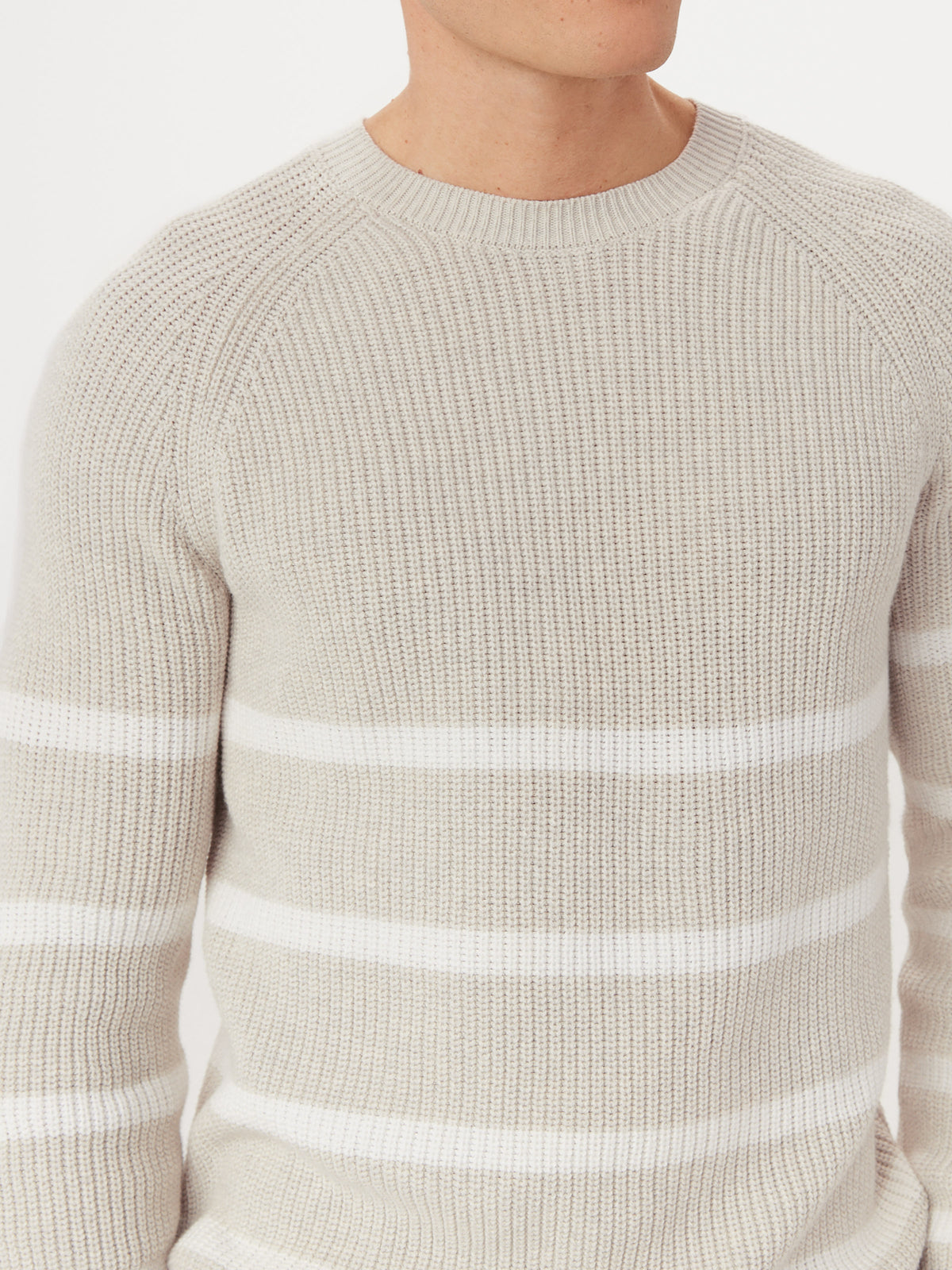 Striped Cotton Ribbed Sweater