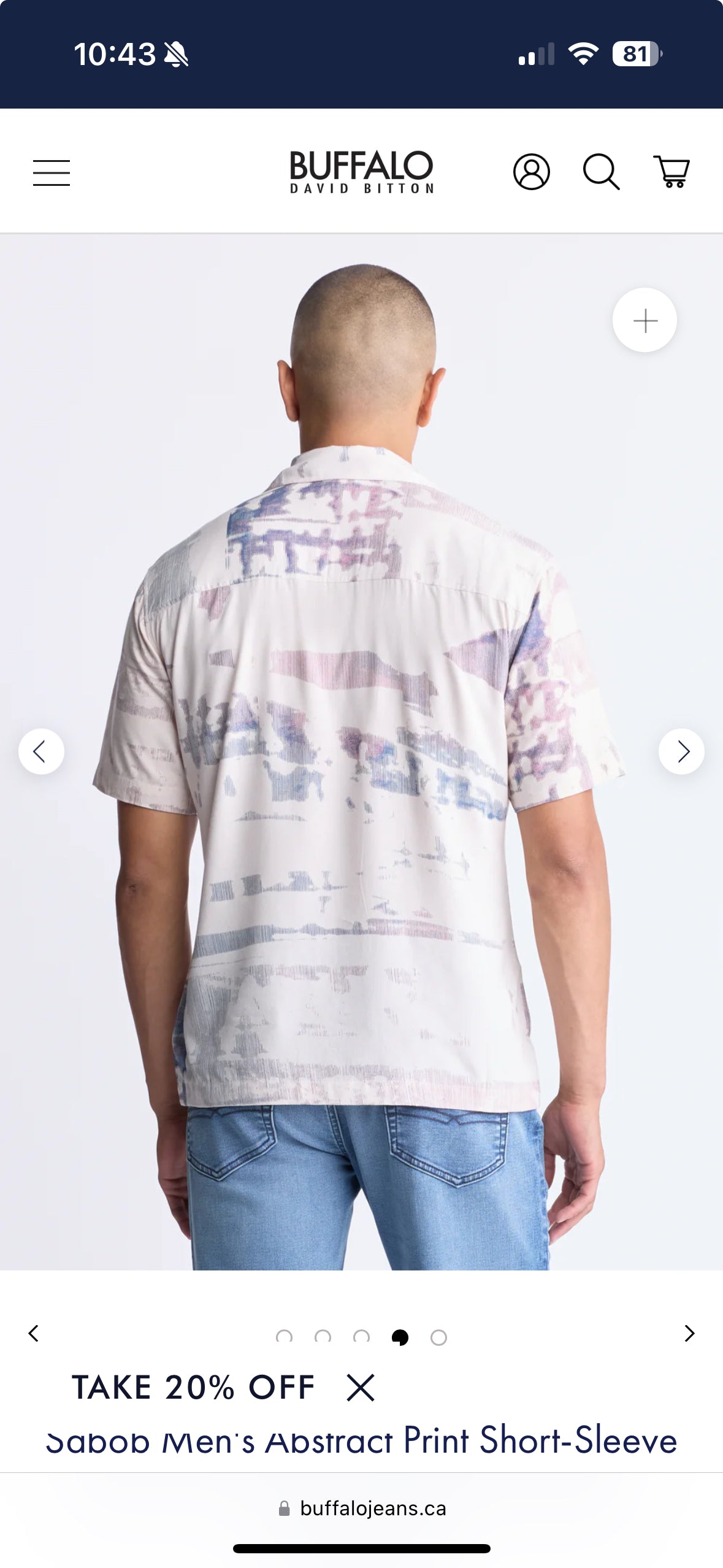 Sabob Men's Abstract Print Short-Sleeve Button-Up Shirt