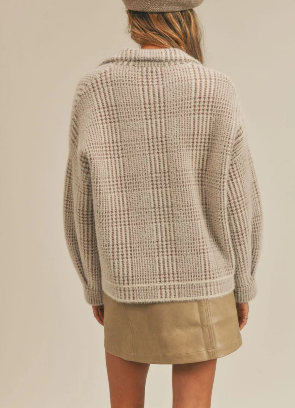 Lola Plaid Sweater Jacket