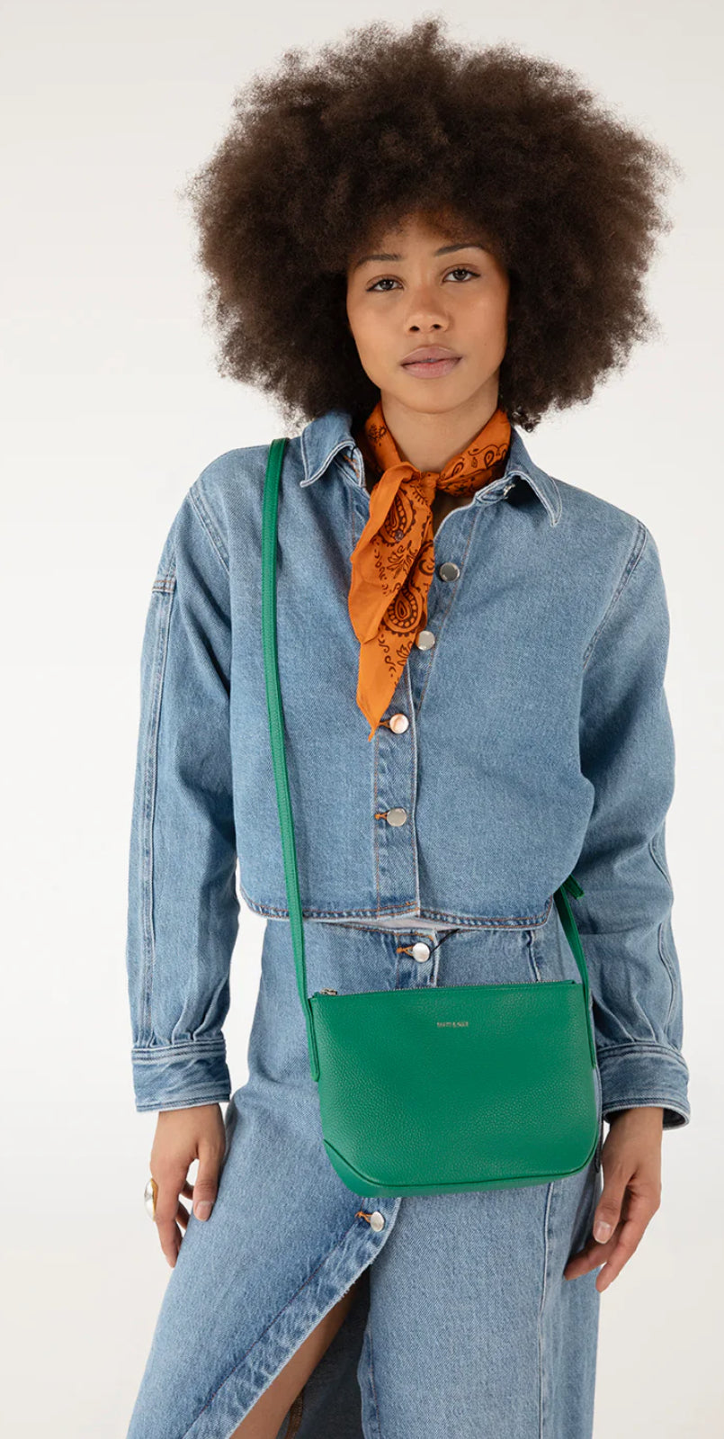 SAM VEGAN CROSSBODY BAG - GRAIN