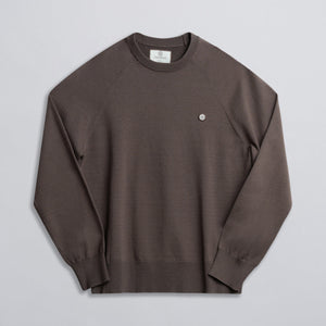 LIGHT WEIGHT KNIT SWEATER BROWN