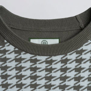 HOUNDSTOOTH KNIT SWEATER