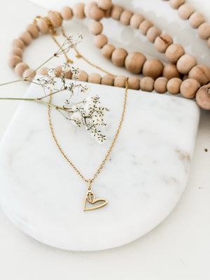 Football Heart Necklace