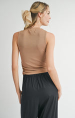 Ronan Mock Neck Sleeveless Knit Top