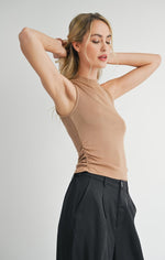 Ronan Mock Neck Sleeveless Knit Top