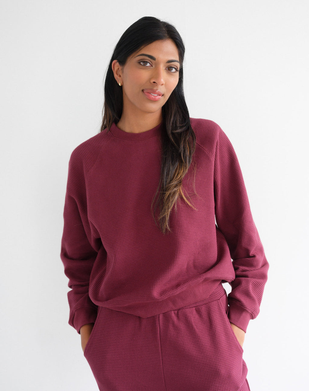Waffle Raglan Top
