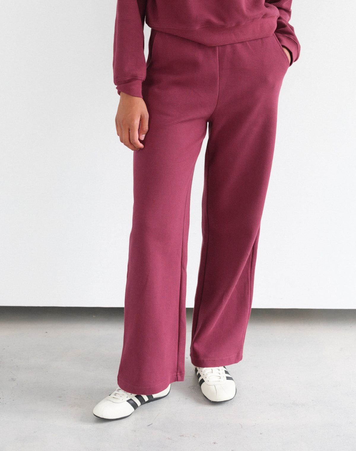 Waffle Wide Leg Pants