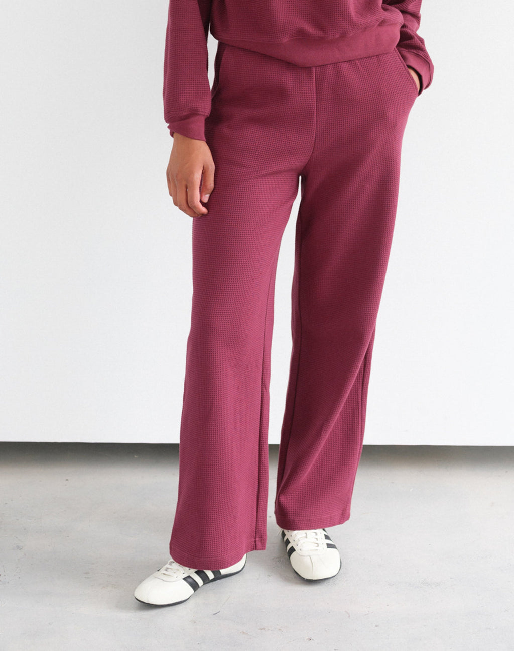 Waffle Wide Leg Pants