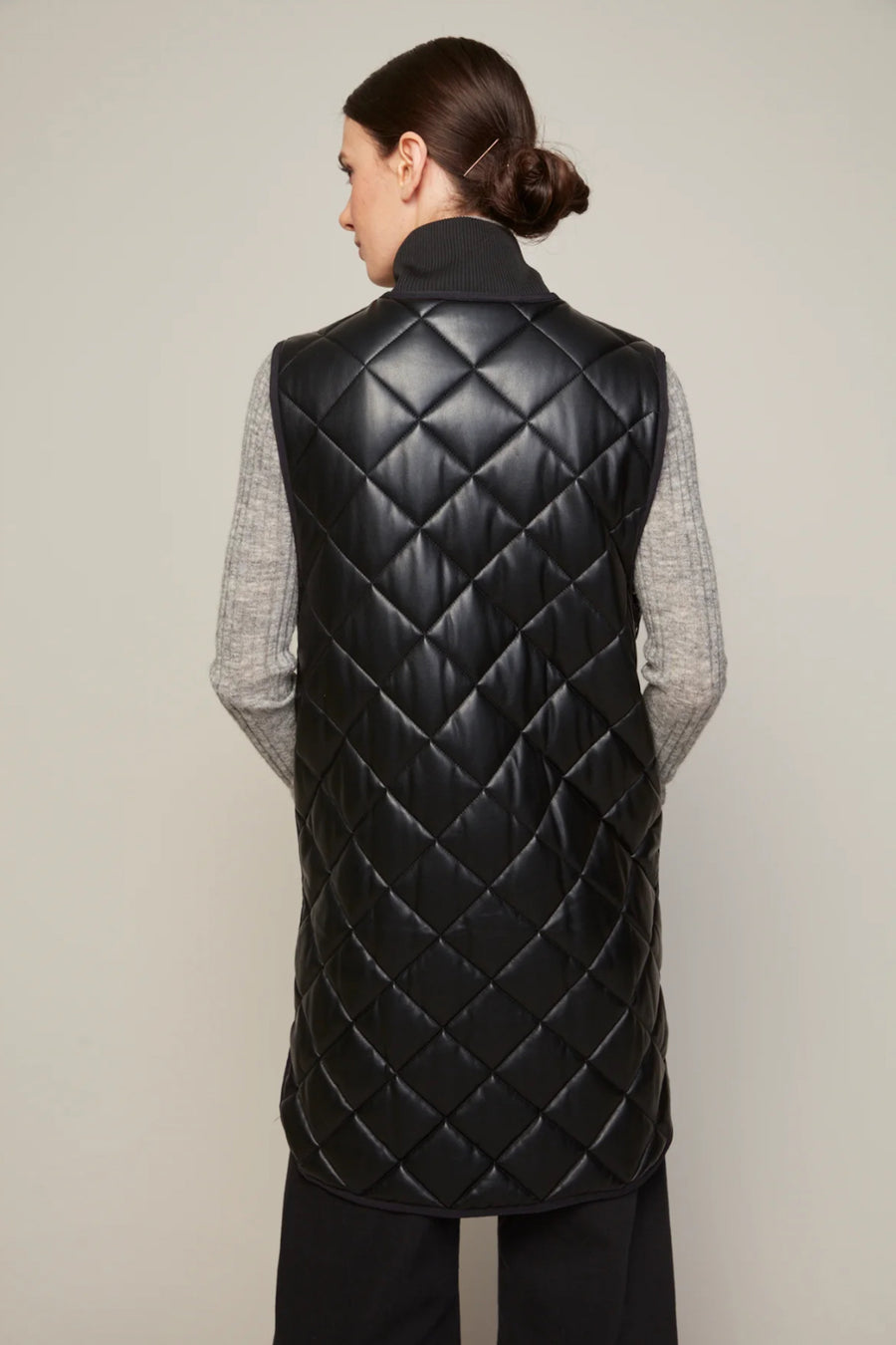 Destiney Quilted Vegan Leather Vest