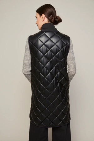 Destiney Quilted Vegan Leather Vest