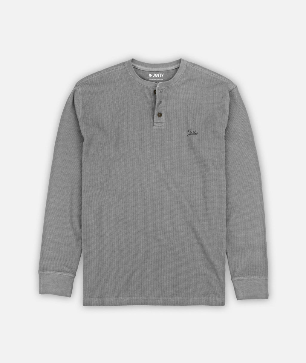 Seabed Waffle Henley Long Sleeve