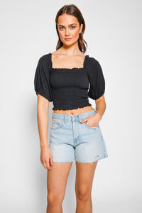 Miami Smocked Crop Top