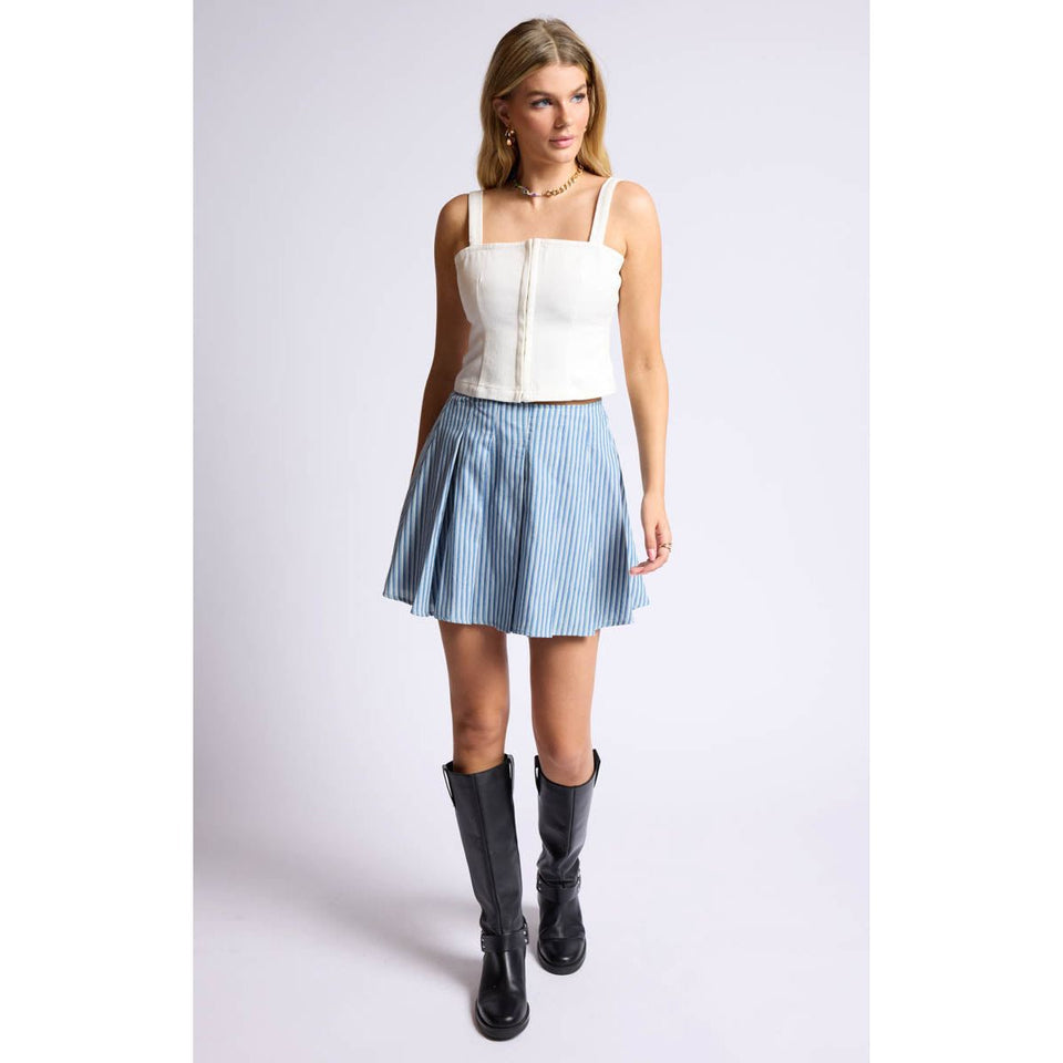 Market Day Pleated Mini Skirt