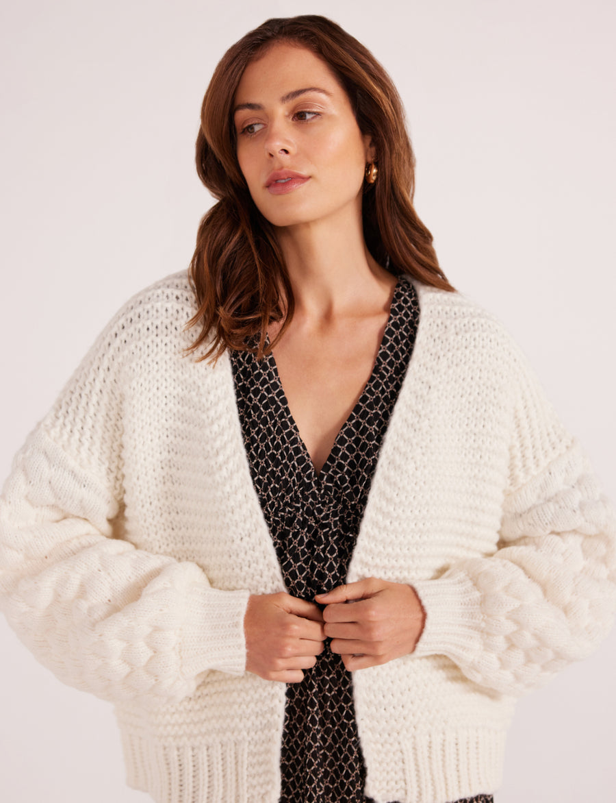 Abby Textured Knot Cardigan