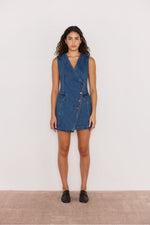 Nora Denim Wrap Mini Dress