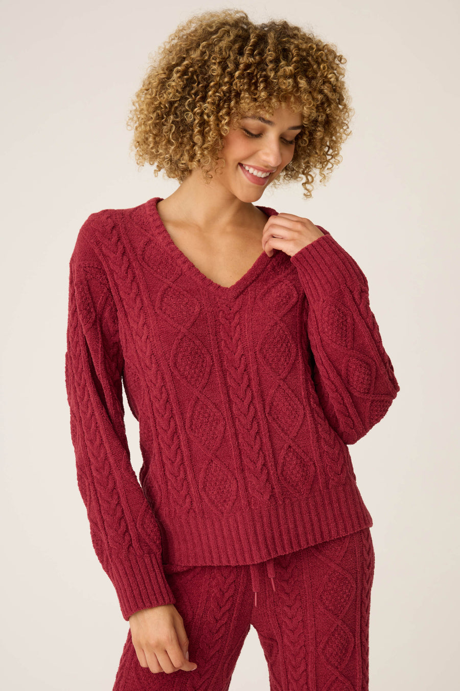 Cozy Chenille Cable Knit Long Sleeve