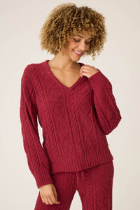 Cozy Chenille Cable Knit Long Sleeve