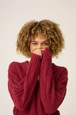Cozy Chenille Cable Knit Long Sleeve