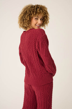 Cozy Chenille Cable Knit Long Sleeve