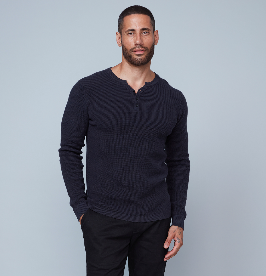 Men’s LS Henley Sweater