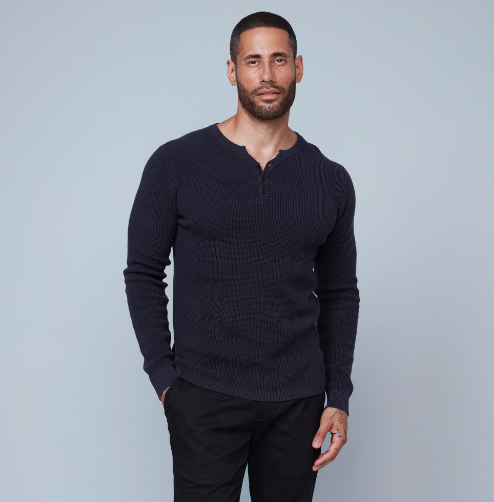 Men’s LS Henley Sweater