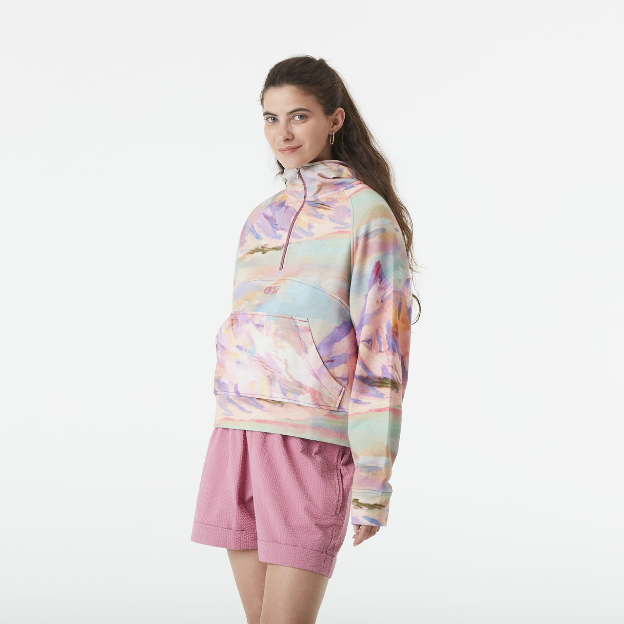 Quenda 1/2 Zip Printed Hoodie