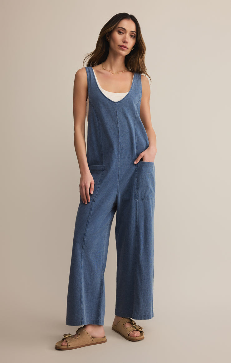 Brasilia Jersey Denim Jumpsuit