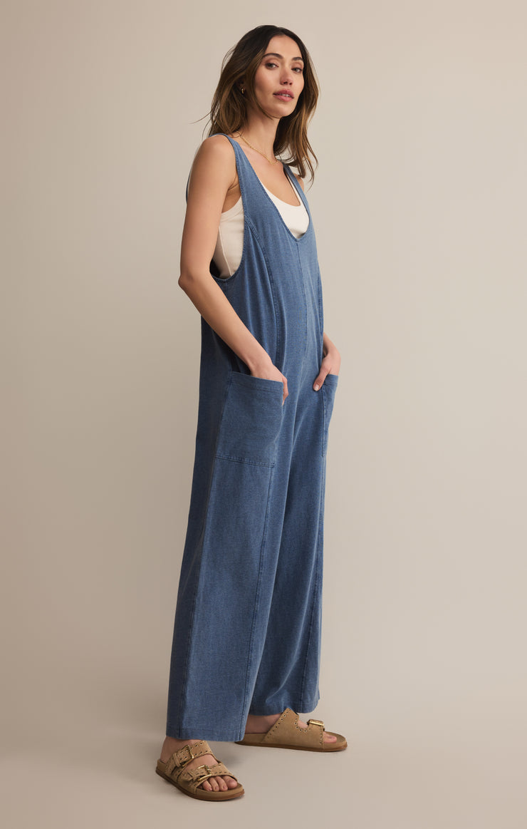 Brasilia Jersey Denim Jumpsuit