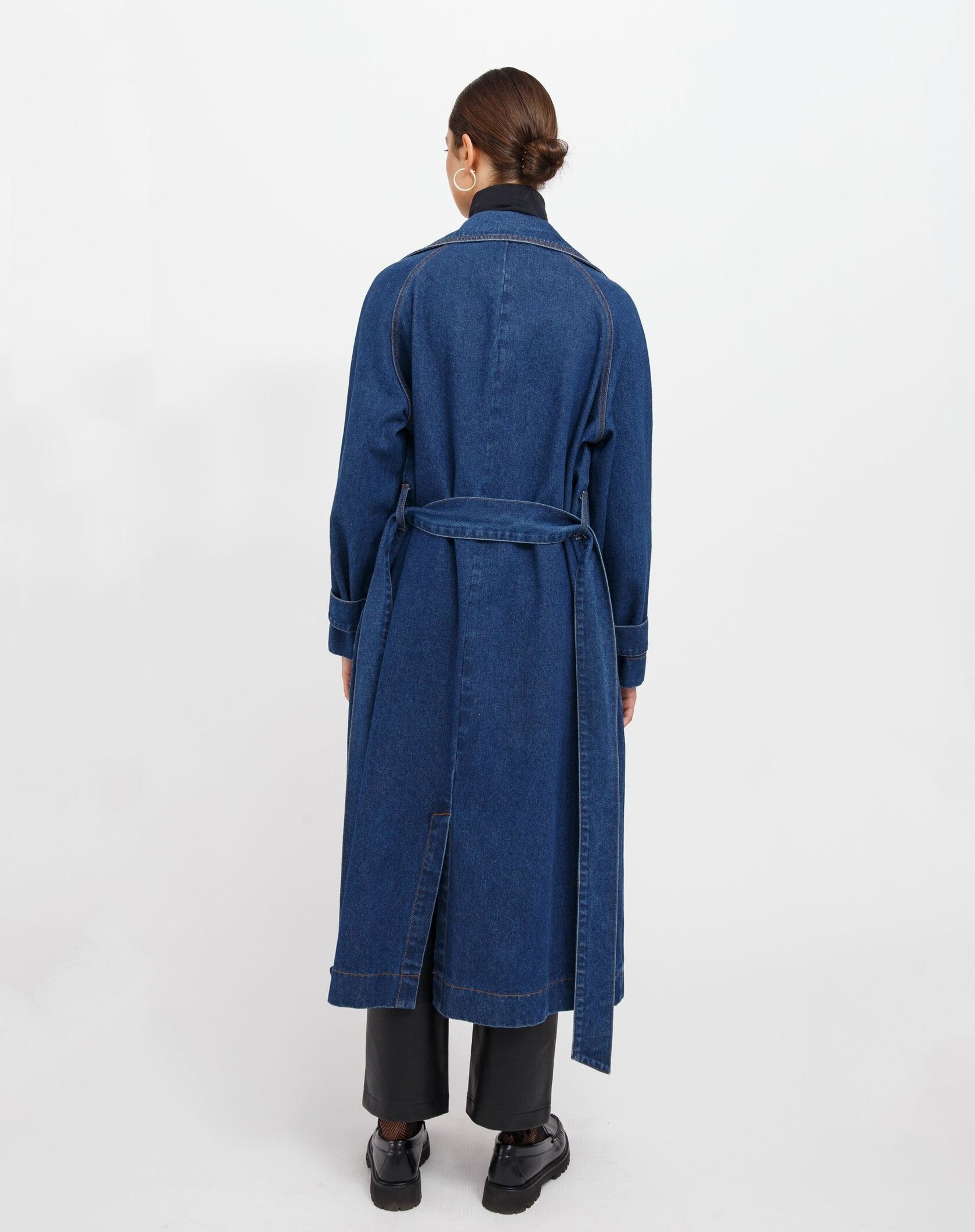 The Caitlin Denim Trench Coat