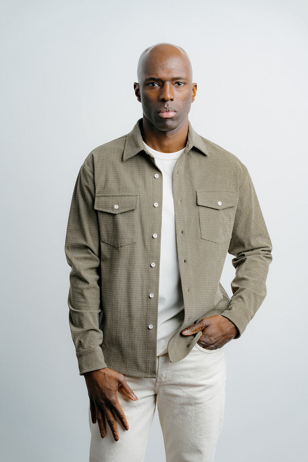 Textured Overshirt
