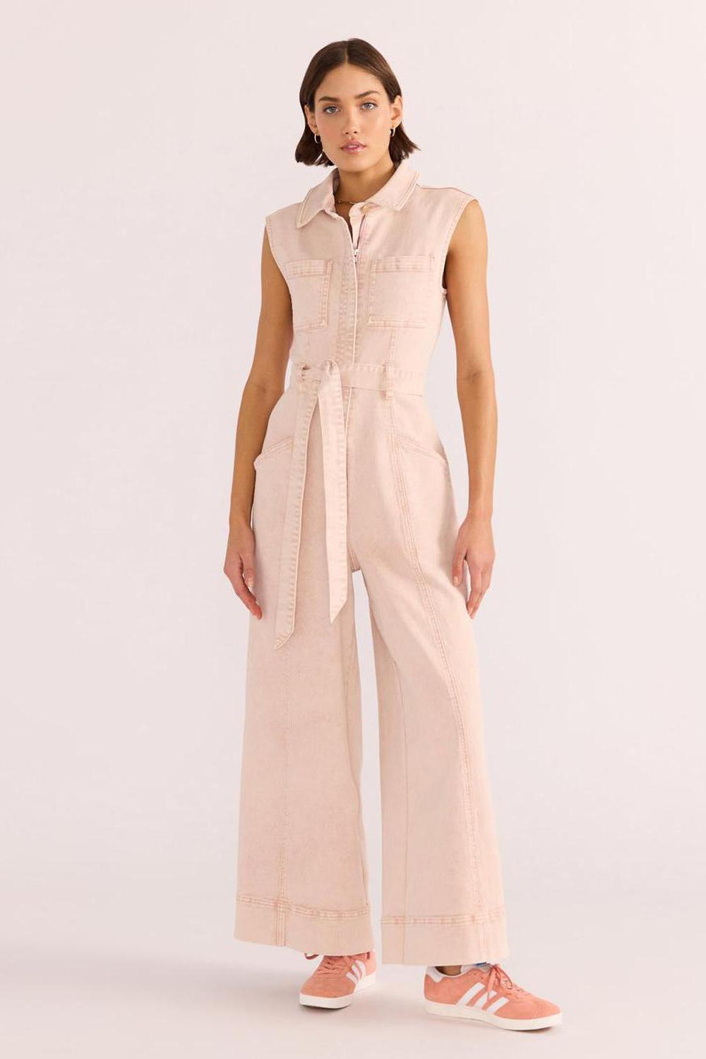 Dahlia Denim Panel Jumpsuit