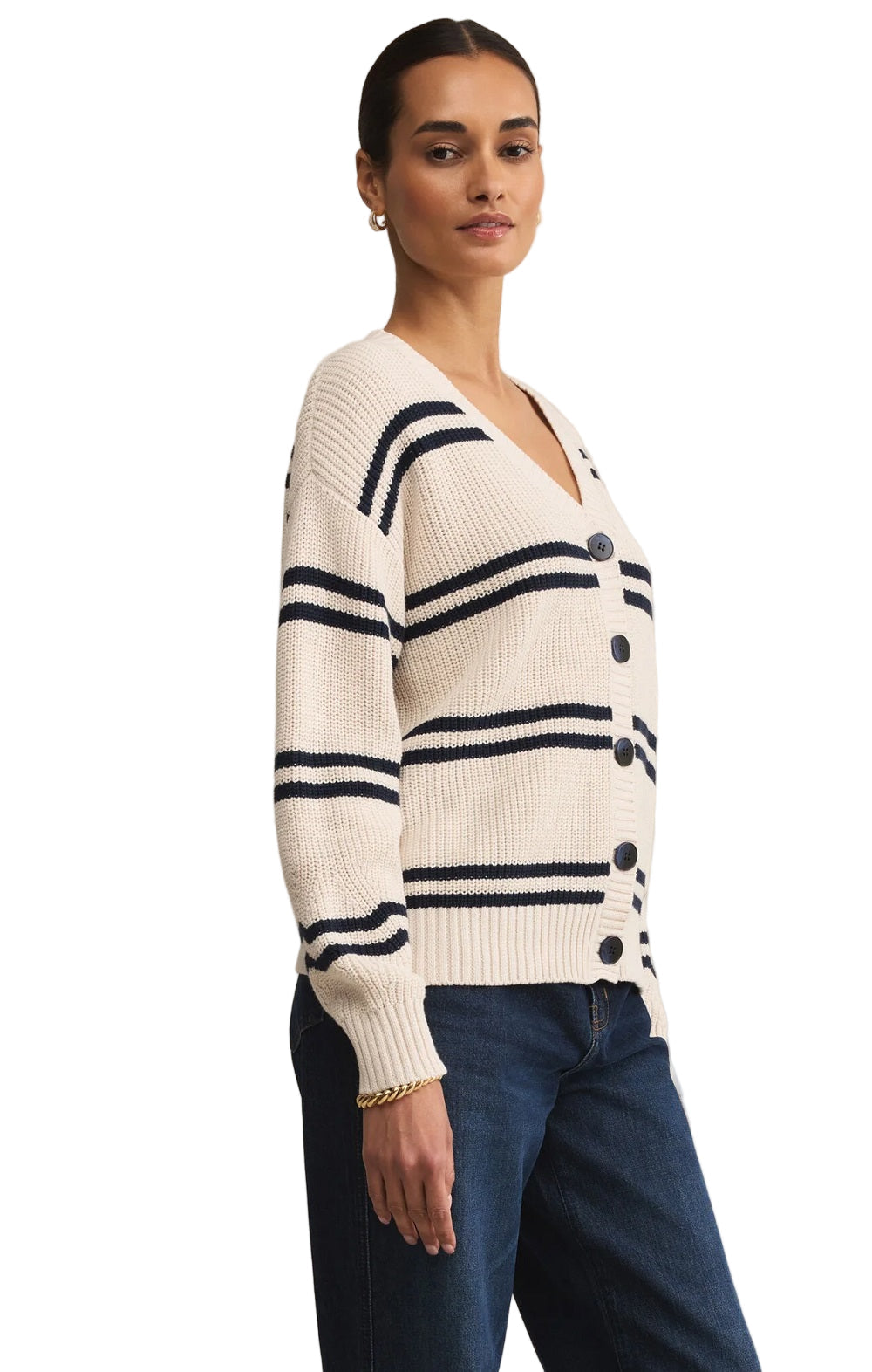 Boyfriend Striped Cardigan