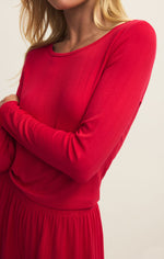 Felt Cute LS Rib Top