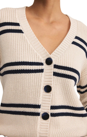 Boyfriend Striped Cardigan