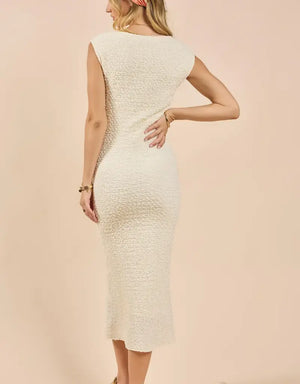 A Vision Textured Midi Dress