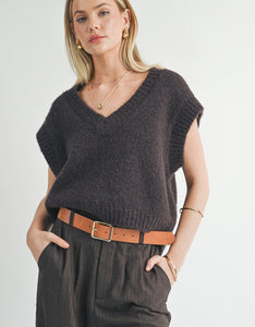 Peyton Oversized V-Neck Sweater Vest