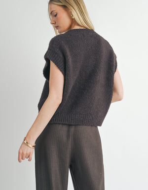 Peyton Oversized V-Neck Sweater Vest