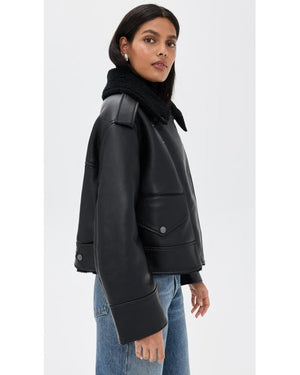 W Finnian Luxefluff Moto Jacket