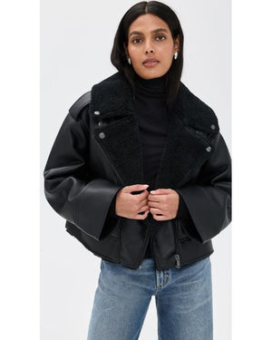 W Finnian Luxefluff Moto Jacket