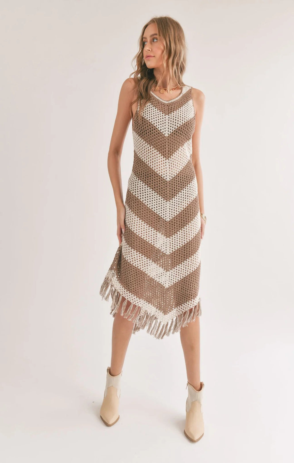 Chevy Crochet Dress W/ Fringe