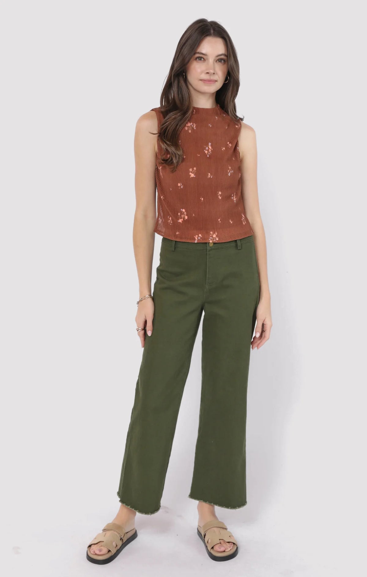 Last Dance Plisse High Neck Top