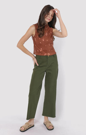 Last Dance Plisse High Neck Top