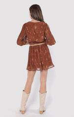 Last Dance Plisse Swing Mini Skirt