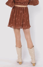 Last Dance Plisse Swing Mini Skirt