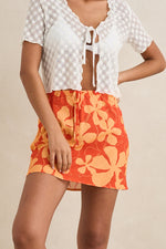 Melia Floral Bias Cut Mini Skirt